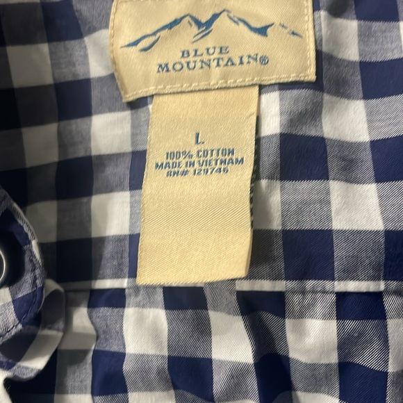 Blue Mountain Men’s button up - Picture 4 of 5